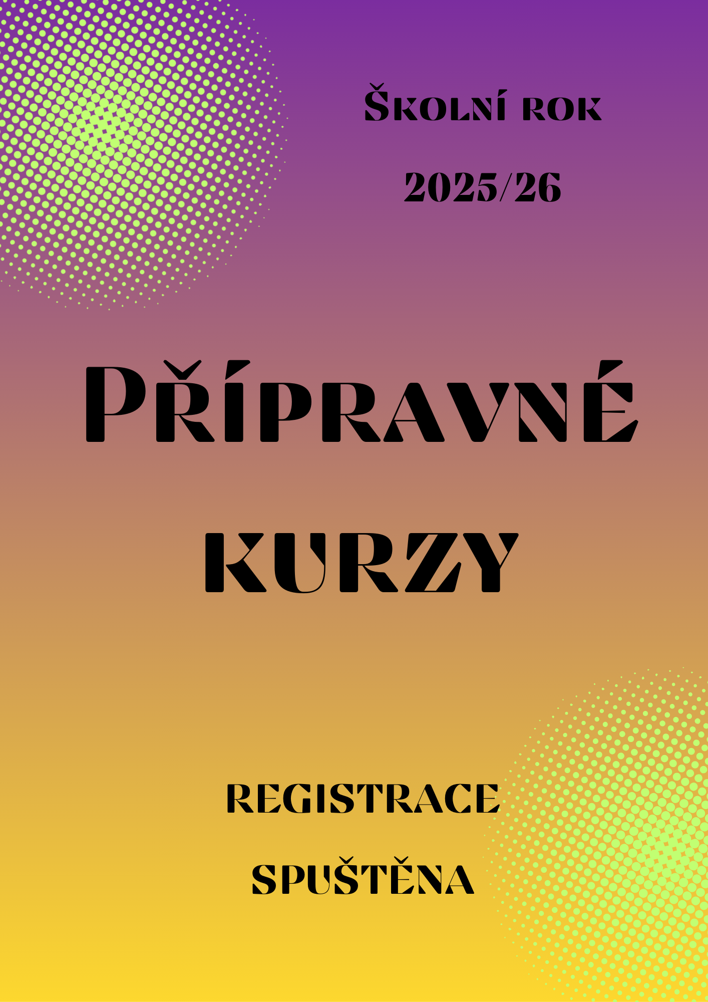 Přípravné kurzy Přípravné kurzy
